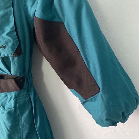 Ski Suit Vtg One Piece Snowsuit Snow Bib retro Inside Edge Girl/Boy Kid sz 10/12 - Picture 6 of 10